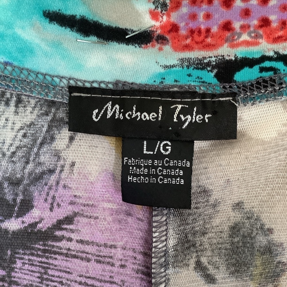 Y2k Sheer Mesh Top Colorful Graffiti Print Grunge… - image 6